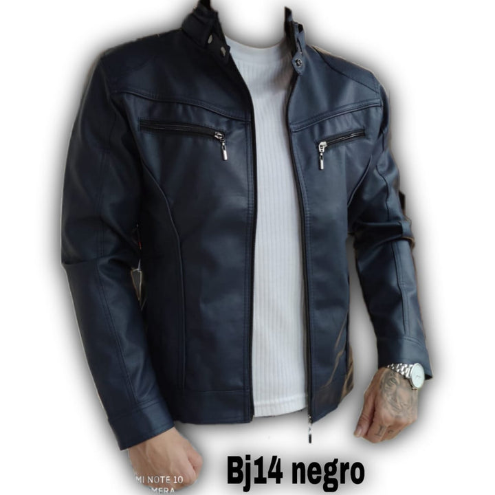 Chaqueta en cuero textil para Hombre