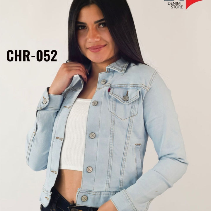 Chaqueta en jean licrada clasica