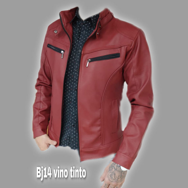 Chaqueta en cuero textil para Hombre