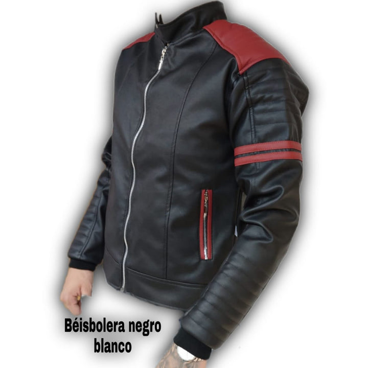 CHAQUETA BEISBOLERA EN CUERO