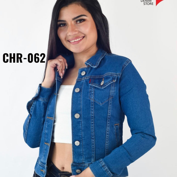 Chaqueta en jean licrada clasica