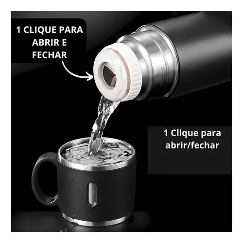 KIT BOTELLA TERMICA DE ACERO INOXIDABLE