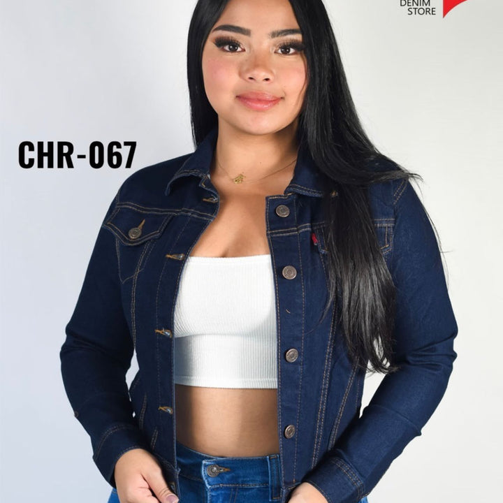 Chaqueta en jean licrada clasica