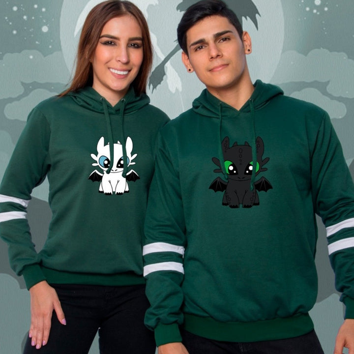 Buzos ,Hoodies Parejas chimuelos verde